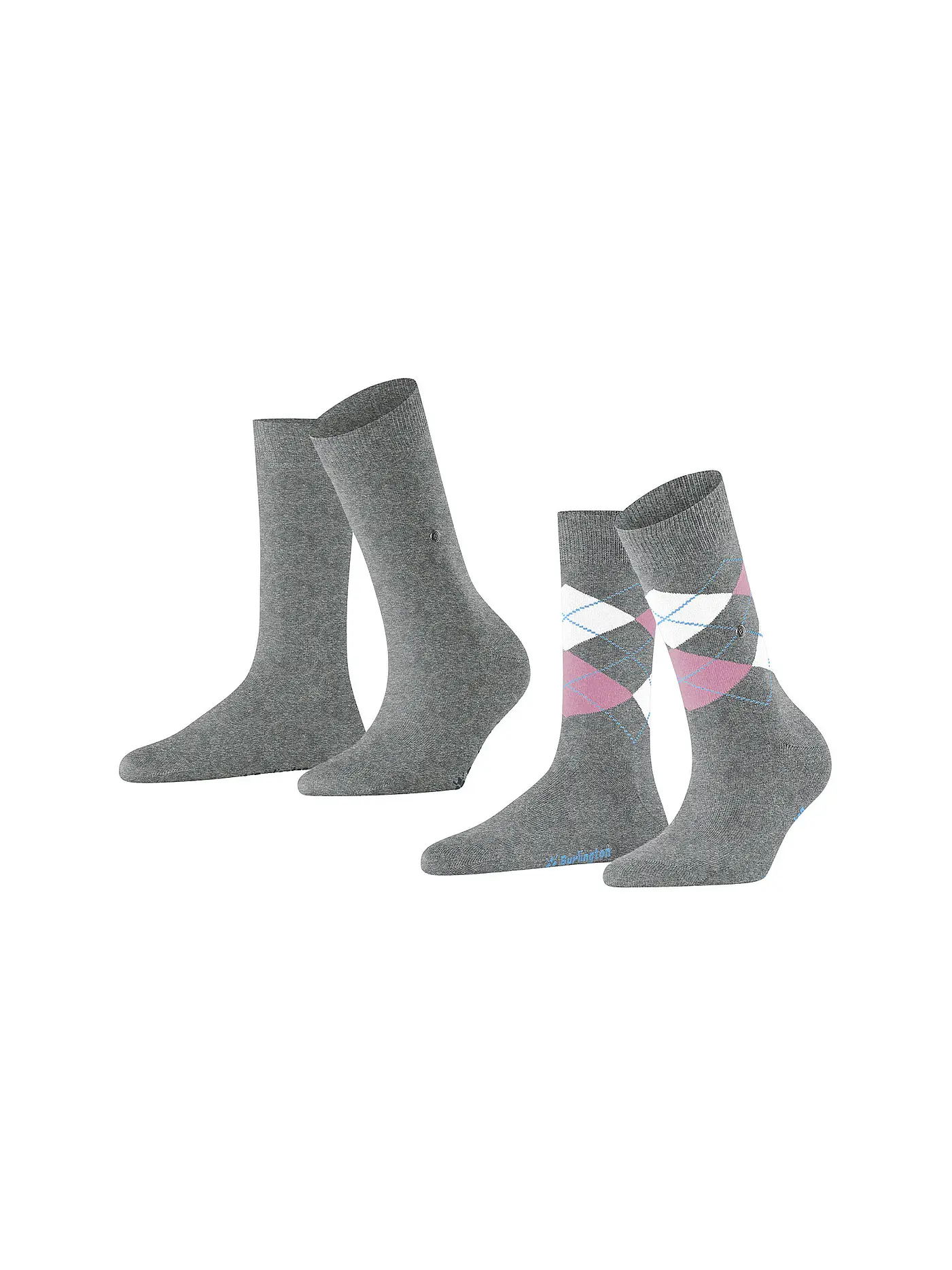 BURLINGTON | Damen Socken EVERYDAY 2-er Pkg 36-41 navy white | grau